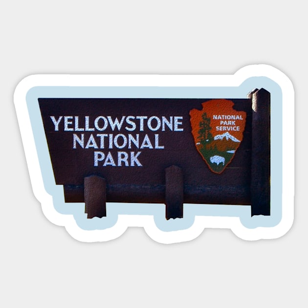 YELLOWSTONE NATIONAL PARK Sticker by MufaArtsDesigns